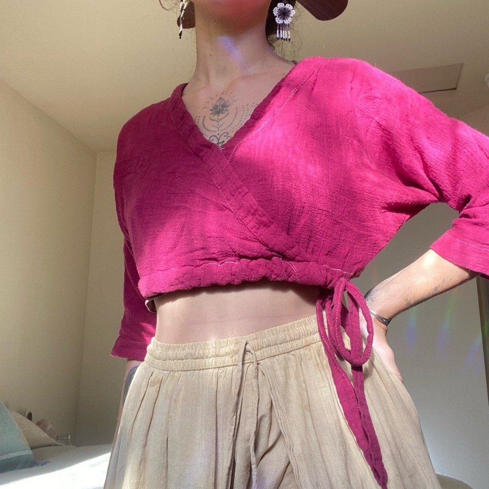 Indigo Luna wrap top - image 2